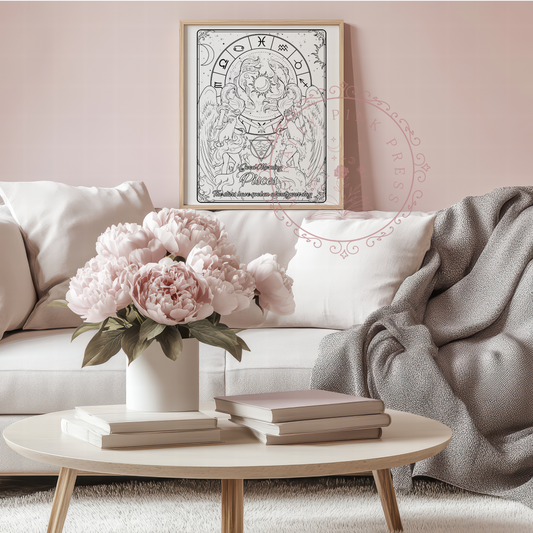 Good Morning "Pisces" Zodiac Academy Colorable Poster Prints