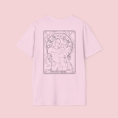 Unisex Softstyle T-Shirt with Cosmic Design, Astrology Lover Gift, Boho Tee for Men and Women, Festival Shirt, Birthday Present