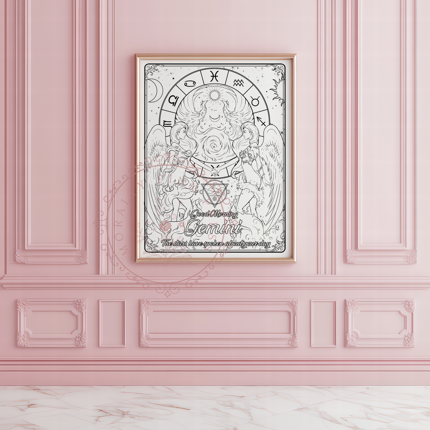 Good Morning "Zodiac" Zodiac Academy Colorable Poster Prints