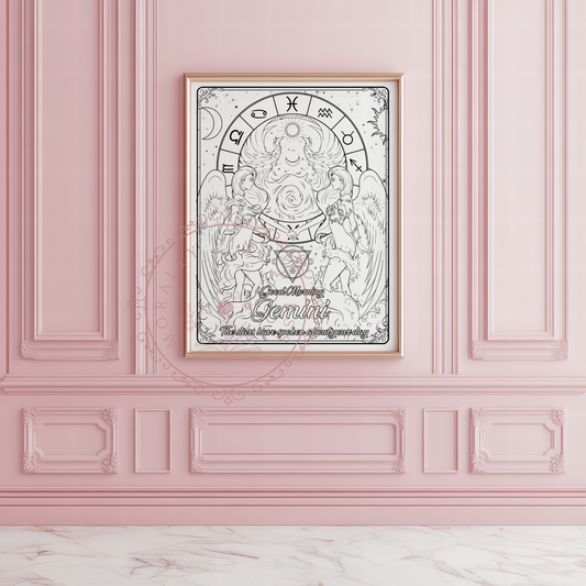 Good Morning "Zodiac" Zodiac Academy Colorable Poster Prints