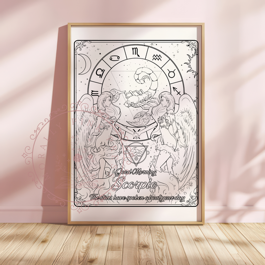 Good Morning "Scorpio" Zodiac Academy Colorable Poster Prints
