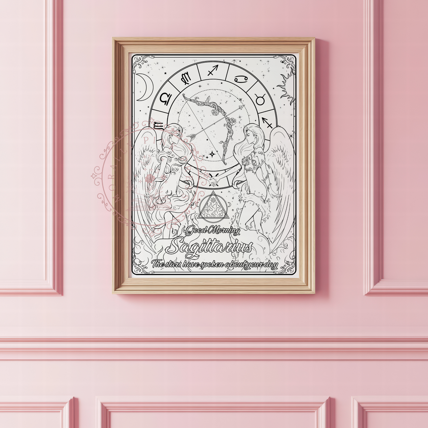 Good Morning "Sagittarius" Zodiac Academy Colorable Poster Prints