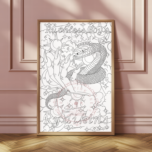 A1 Rydikins Collection |  Ruthless Boys of the Zodiac Colorable Poster Prints
