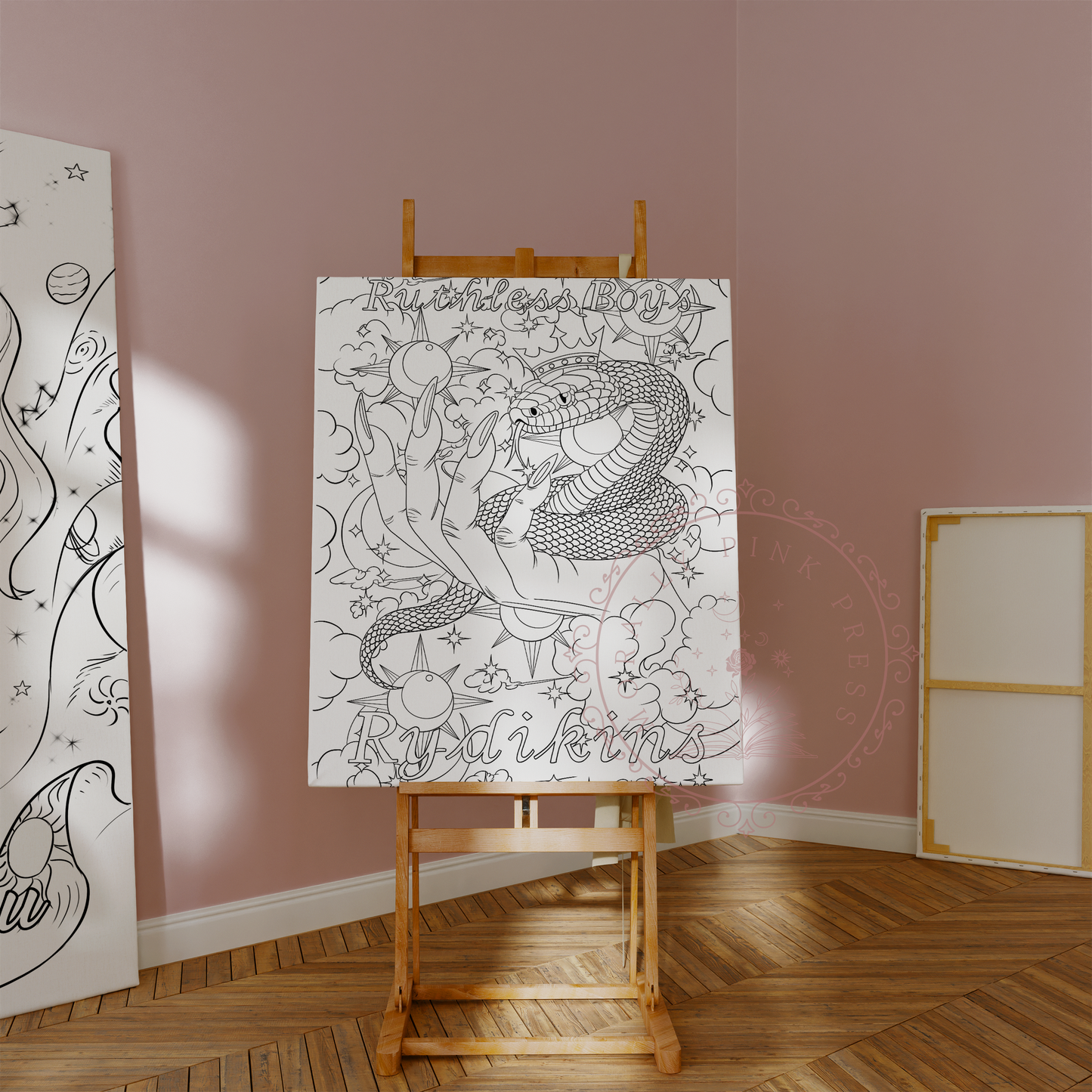 A1 Rydikins Collection |  Ruthless Boys of the Zodiac Colorable Canvas