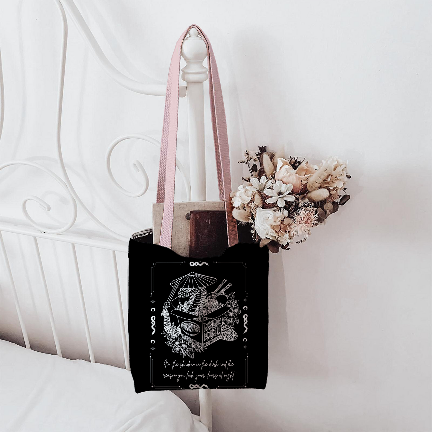 A2 Rydikins Collection Black Canvas Tote Bag