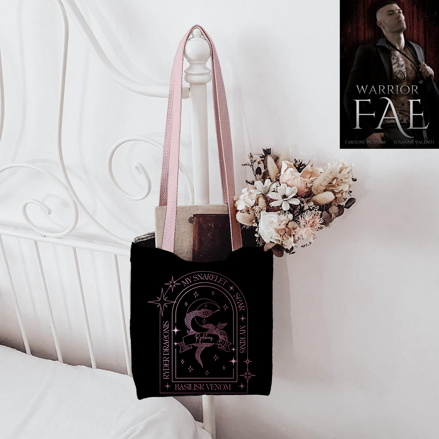 A0 Rydikins Collection Pink Canvas Tote Bag