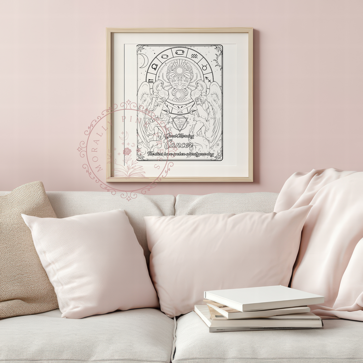 Good Morning "Cancer" Zodiac Academy Colorable Poster Prints