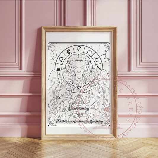 Good Morning "Leo" Zodiac Academy Colorable Poster Prints