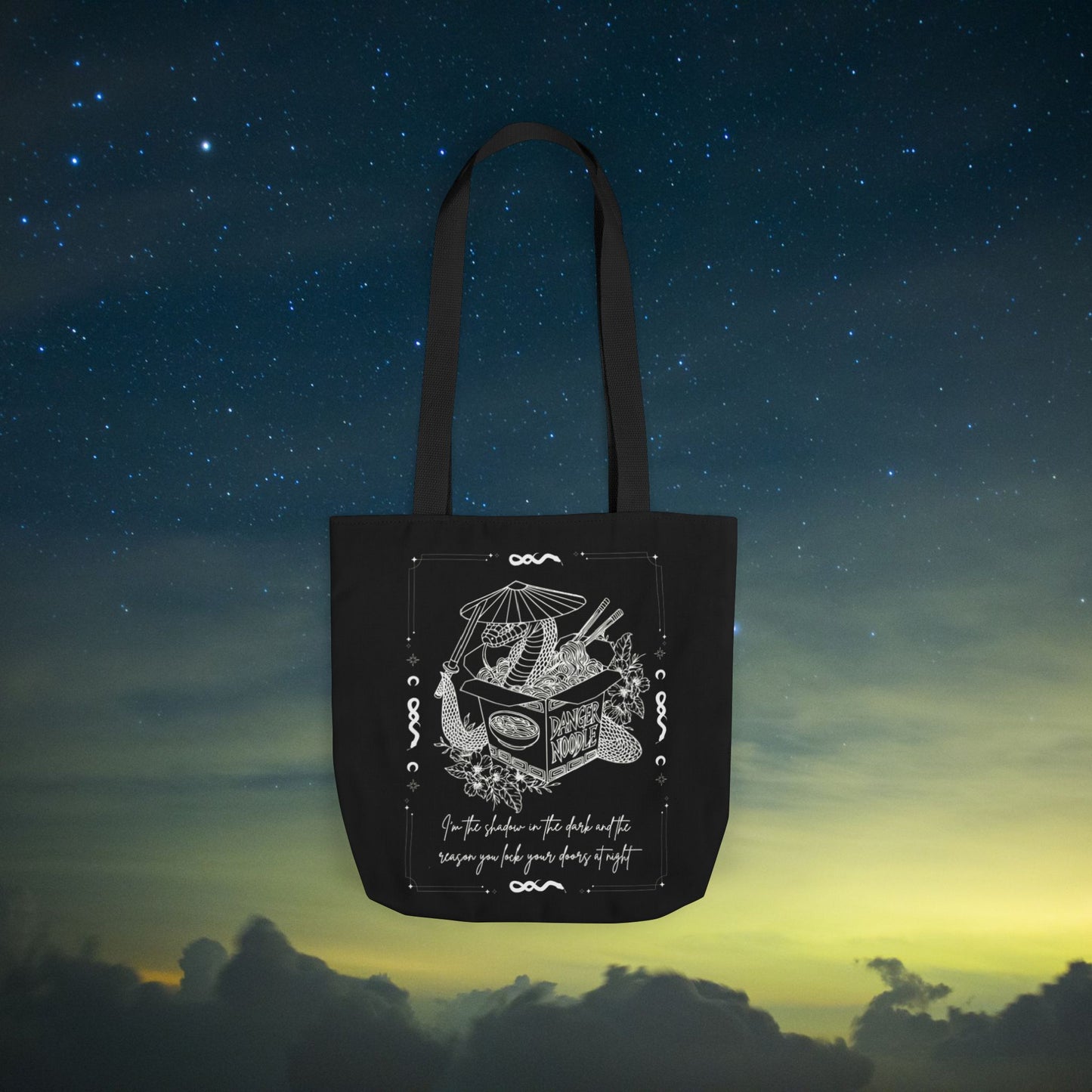 A2 Rydikins Collection Black Canvas Tote Bag