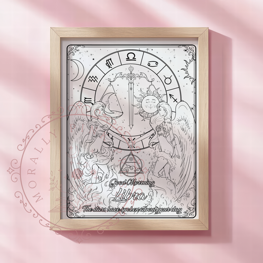 Good Morning "Libra" Zodiac Academy Colorable Poster Prints