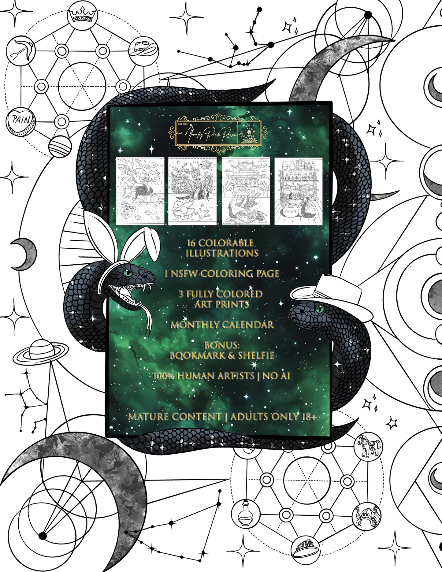 Rydikins Edition | A Ruthless Boys Of The Zodiac Coloring Book & Calendar
