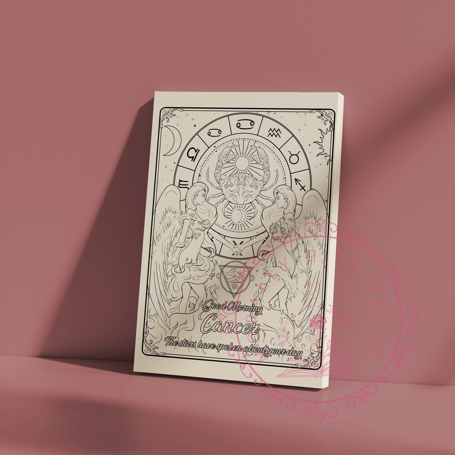 Good Morning "Cancer"  Zodiac Academy Collection Colorable Canvas