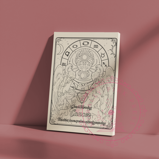 Good Morning "Cancer"  Zodiac Academy Collection Colorable Canvas
