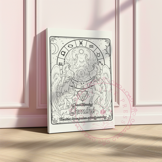 Good Morning "Gemini"  Zodiac Academy Collection Colorable Canvas