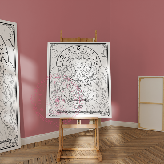 Good Morning "Leo"  Zodiac Academy Collection Colorable Canvas