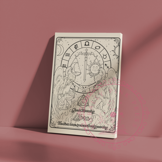 Good Morning "Libra"  Zodiac Academy Collection Colorable Canvas