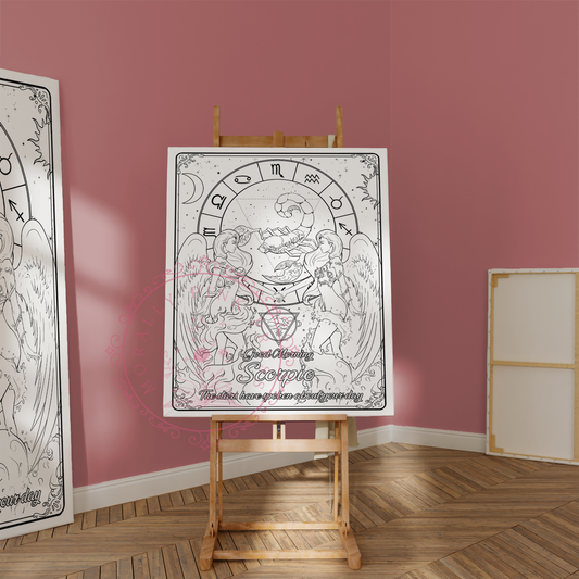 Good Morning "Scorpio"  Zodiac Academy Collection Colorable Canvas