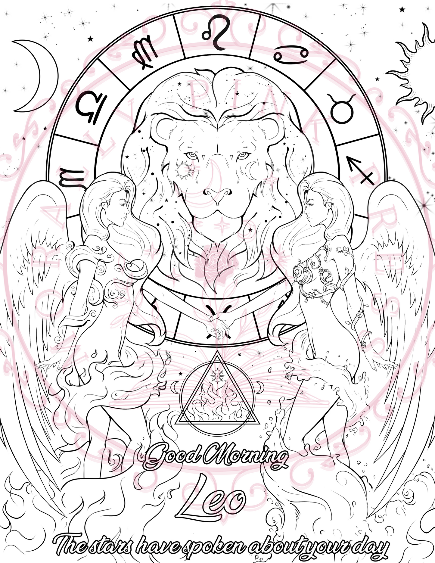 Good Morning "Leo" Colorable Poster Digital Download